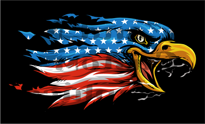 Screaming Eagle Head Flag